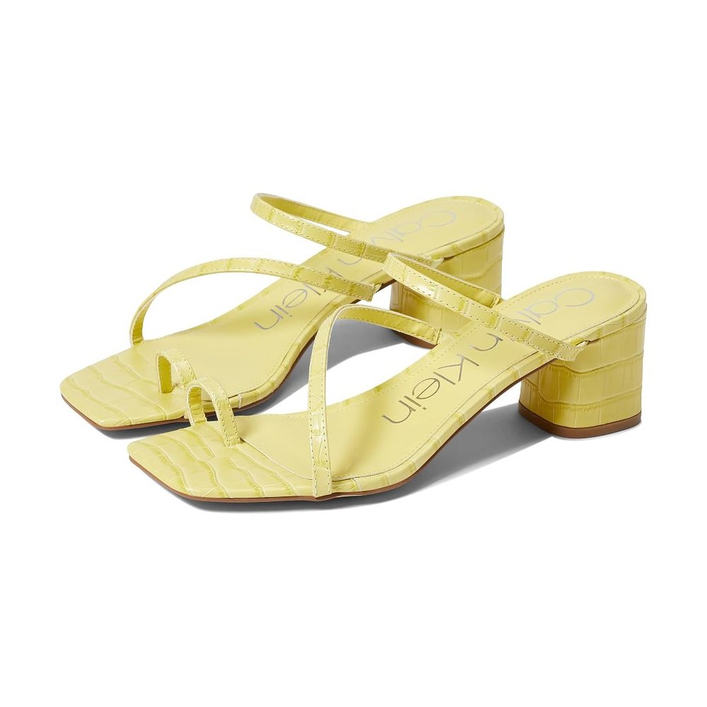 Calvin Klein Belma Croc heeled Sandal 7M - Picture 1 of 2